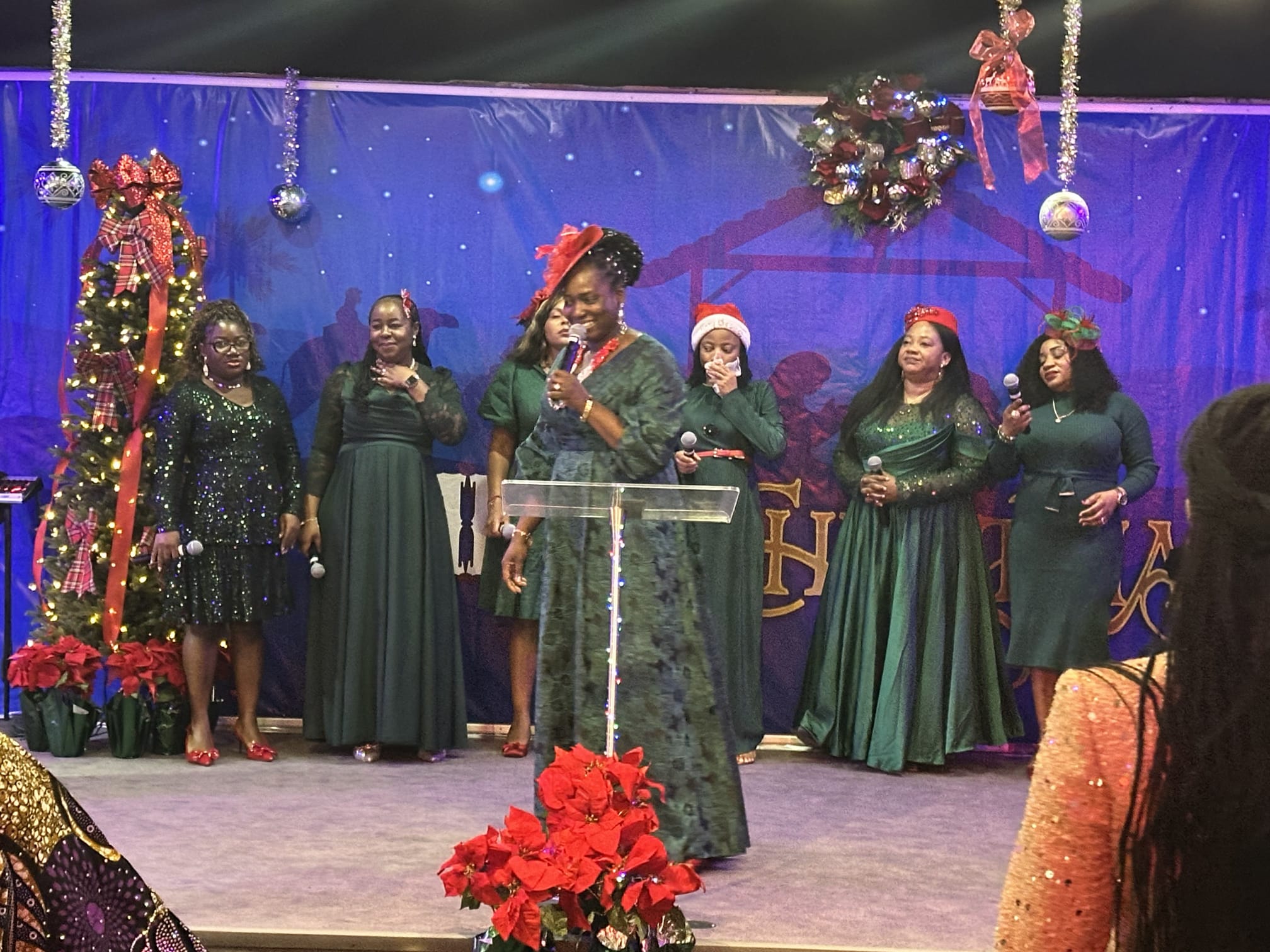 Bukky Alla ministering in song
